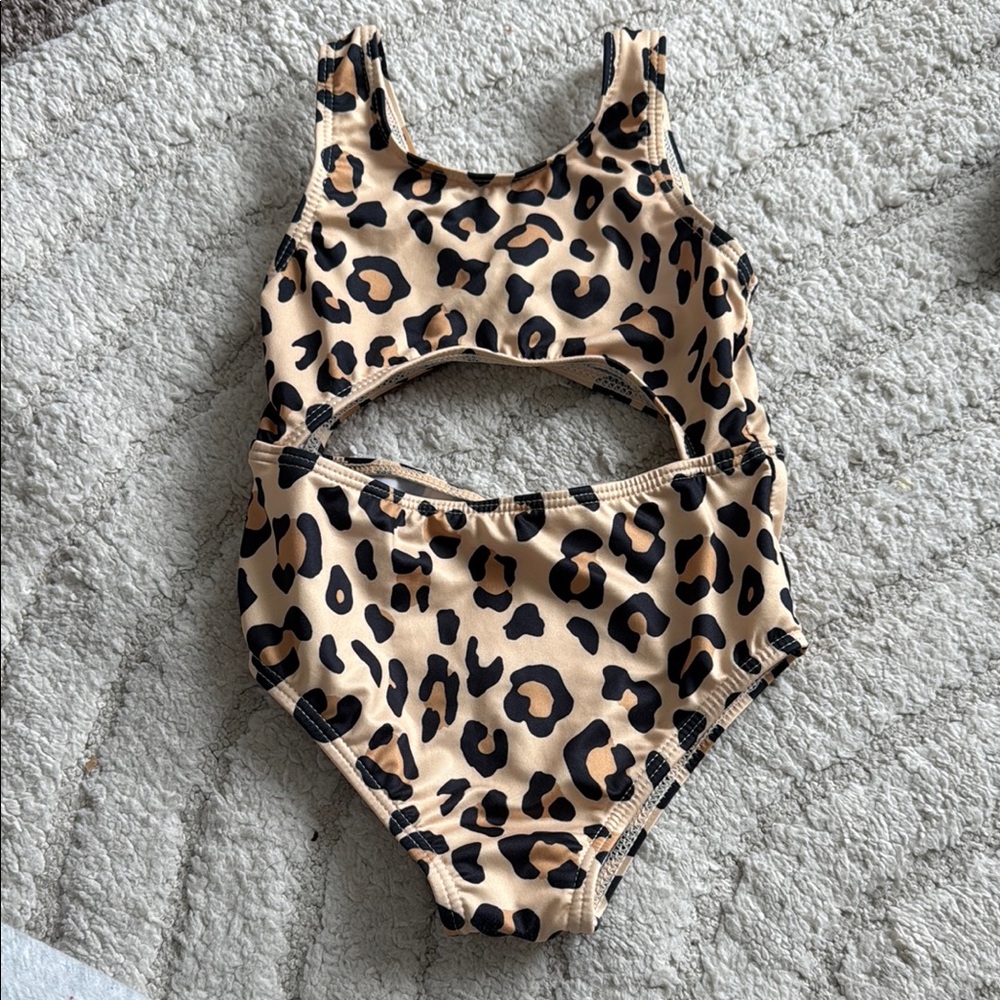Baby girl Leopard Cutout Swimsuit